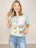 Vintage Bird Stamps Graphic Tee