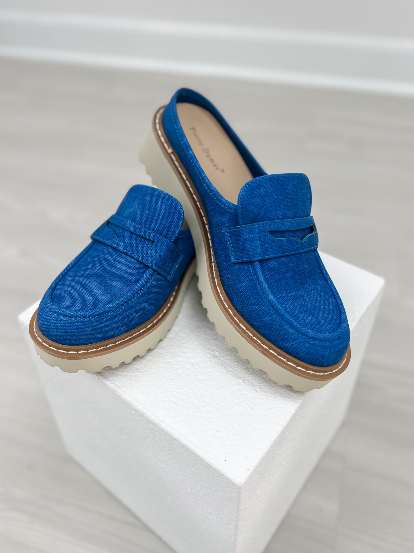 Pierre Dumas MORA-6 Loafers in Blue Denim