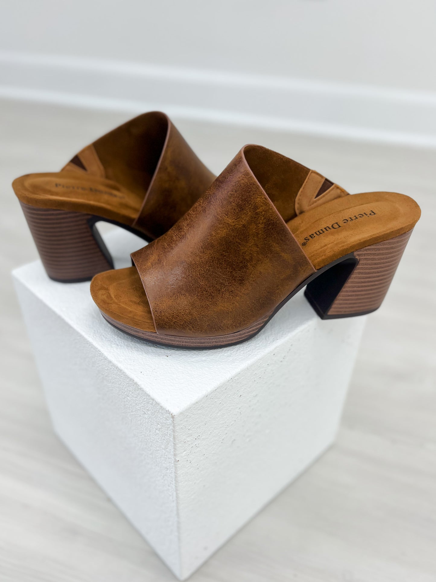 Pierre Dumas MORGEN-13 Block Heel Sandal in New Tan