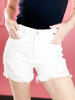 Judy Blue High Waist Rigid Magic Distressed White Shorts