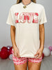 Embroidered LOVE Graphic Tee
