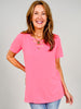 Crisscross V-Neck Short Sleeve Top