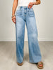 MICA Denim High Rise Wide Leg Patch Pockets