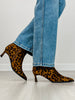 Pointed Toe Stiletto Heel Booties in Leopard Suede