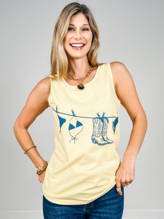 Coastal Cowgirl Graphic Tank Top