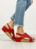 Corkys Volta II Wedge Sandals in Red