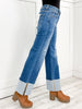 Risen ALL OR NOTHING High Rise Ankle Wide Cuffed Jeans