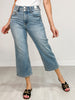 Judy Blue EDEN Hi-Rise Double Waistband Crop Wide Leg Denim Jeans