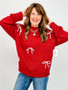 Bow Detail Crew Neck Long Sleeve Sweater