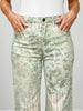Patchwork Printed Stretch Twill Pants