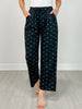 Ribbon Print Casual Long Pants
