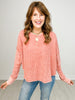 Thermal Mineral Washed Knit Dolman Top