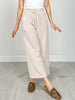 Modal Scuba Cropped Wide Pant in Mocha Cream