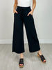 Modal Scuba Cropped Wide Pant in Black