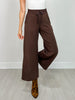 Modal Scuba Cropped Wide Pant in Espresso