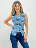 Denim Western Print Woven Vest