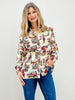 Vintage Western Button-Down Woven Top