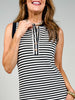 Stripe Henley Tank Knit Midi Dress