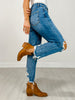 High Rise Distressed Crop Straight Rigid Jeans