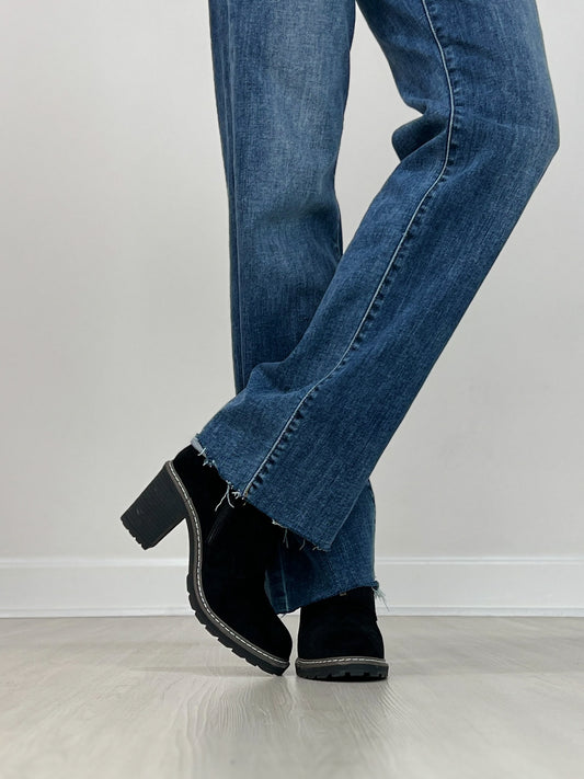 Corkys Graham Cracker Booties in BLACK FAUX SUEDE