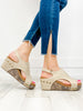 Corkys Carley Gold Metallic Leopard Wedge Sandal