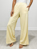Elastic Waist Mineral Wash Wide Leg Pants with Side Pockets