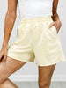 Elastic Waist Mineral Wash Terry Shorts with Side Pockets