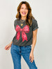 Pink Leopard Print Bow Graphic Tee