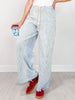 Mineral Washed Striped Drawstring Pants