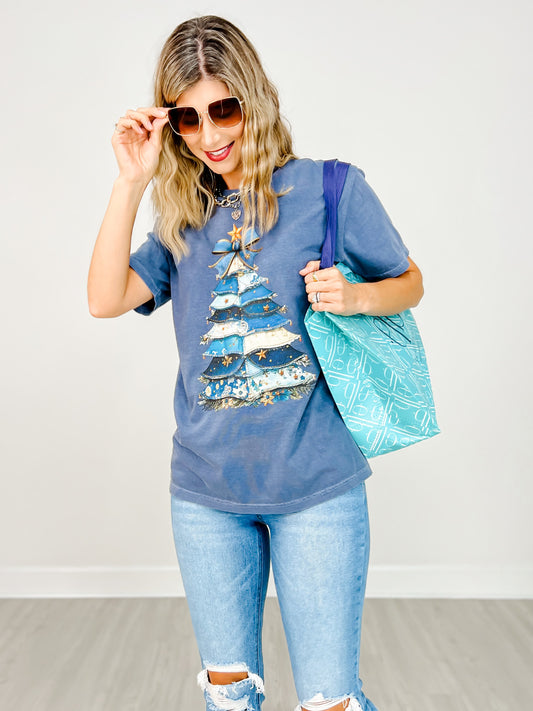Denim Tree Graphic Tee