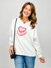 Heart Cake Embroidery Pearl Terry Top