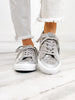 Blowfish Willa Sneaker Shoes in Grey Orbital/Grey Glitter Snake