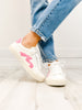Blowfish Vice Tennis Shoes in White Ella Pink Voyager