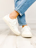Blowfish Vice Tennis Shoes in White Ella Silver Voyager