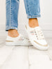 Blowfish Alex Slip-On Shoes in White Cozumel/Soft Gold Orbital/Bungalow Stripe