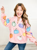 Queen of Sparkles Light Pink Multi Pumpkin Sweatshirt