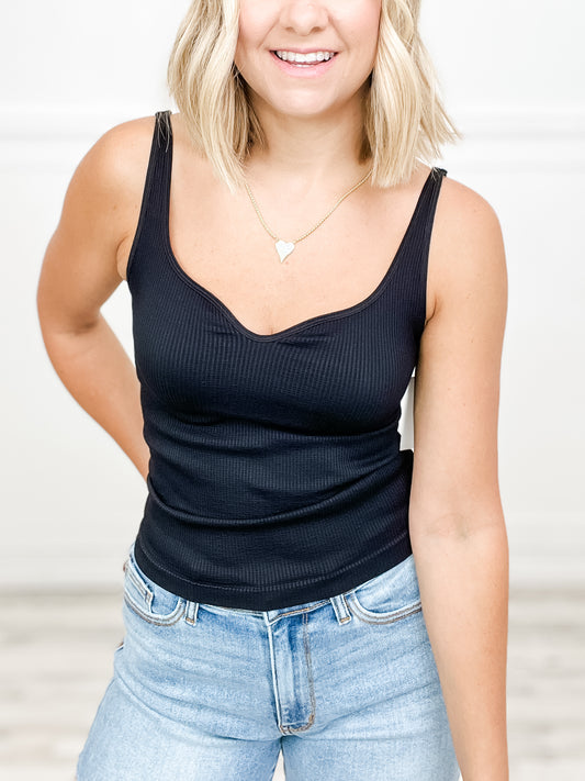 Ribbed Sweetheart Tank Top