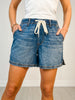 Judy Blue ON DUTY High Waist Featherweight Baggy Denim Shorts