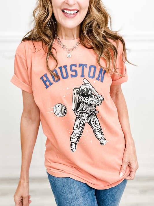 Houston Baseball Rhinestone Graphic Tee