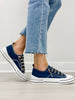 Very G Aman Gold Sneakers in NAVY