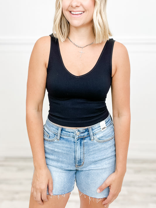 Reversible Ribbed Crop Top