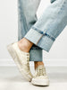 Blowfish Walk On Lace Up Sneaker in Soft Gold
