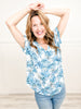 Tropics In My Soul Short Sleeve Top with V-Neckline