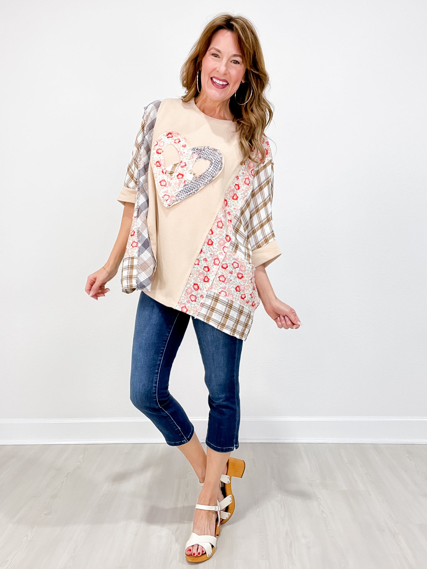 Judy Blue DEJA VU Mid-Rise Dark Wash Skinny Capri with Side Slit