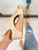 Corkys Carley Wedges in Light Gold Raffia