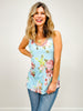 Floral Print Sleeveless Woven Top