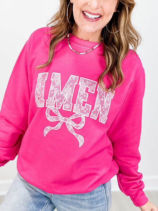Amen Printed Lace Sweatshirt