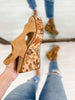 Corkys Freddie Wedge Sandals in TOBACCO FAUX SUEDE