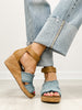 Corkys Rom Com Wedges in Blue Denim