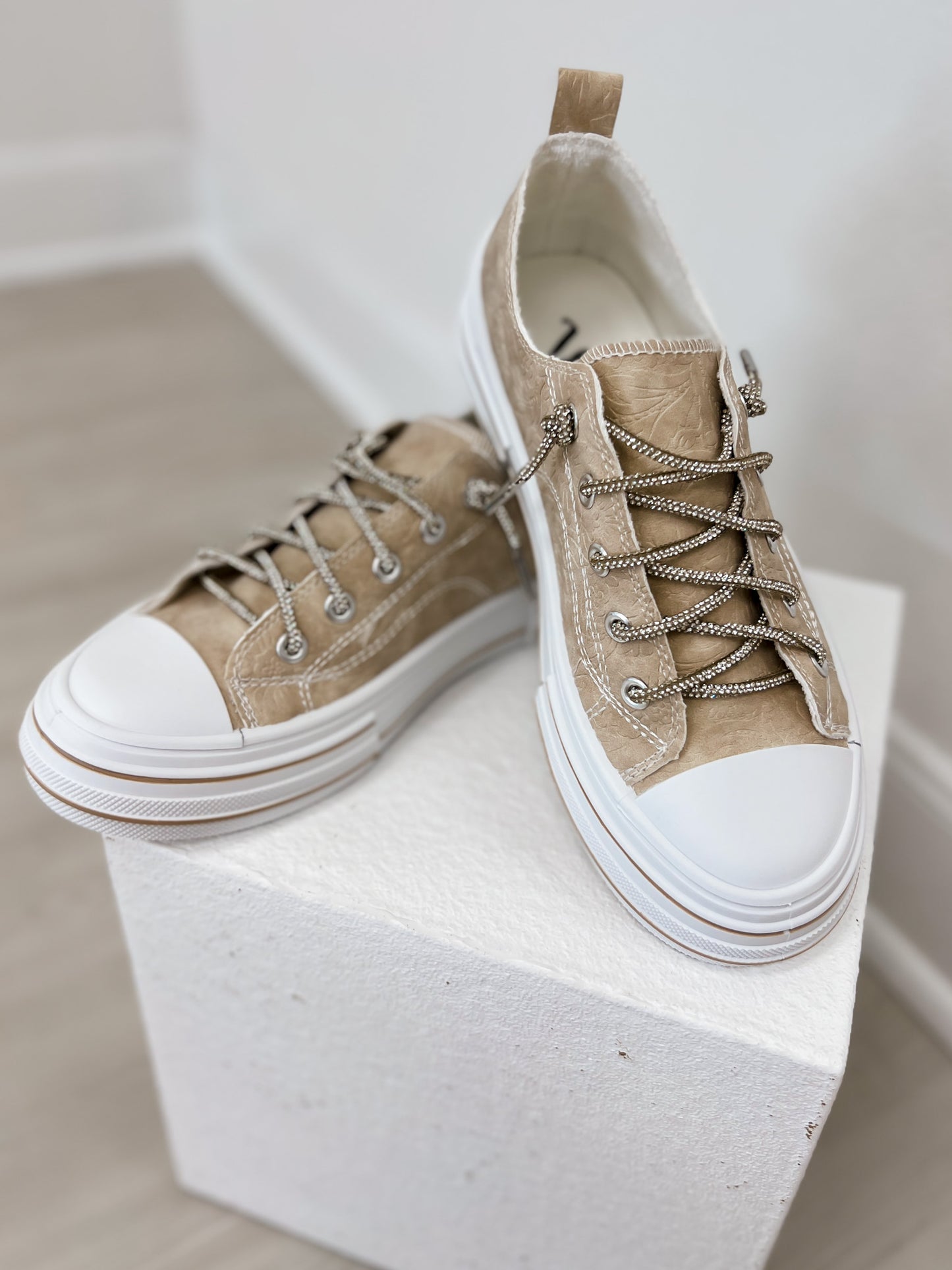 Very G Cream Aman Tooled Sneaker